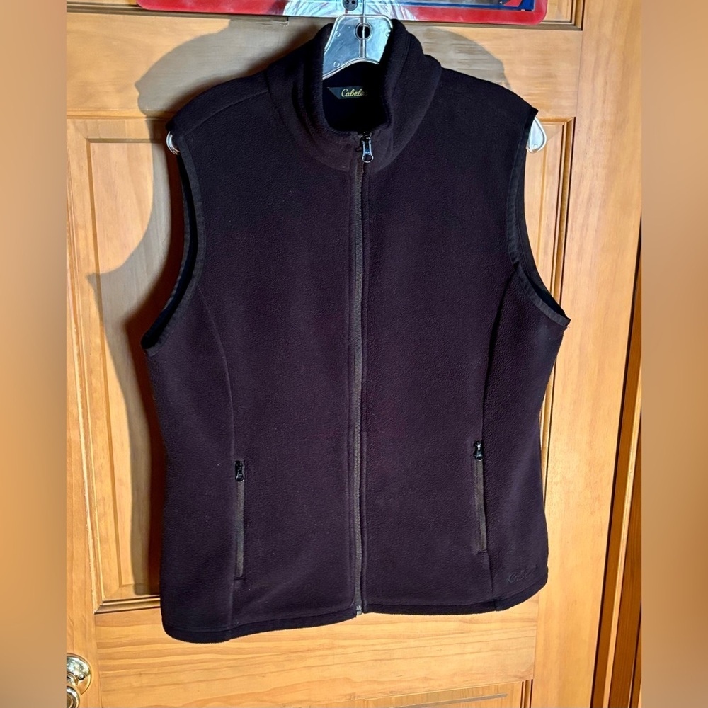 ⭐️Cabela’s Mens Size Medium Black Fleece Vest⭐️ UNISEX⭐️